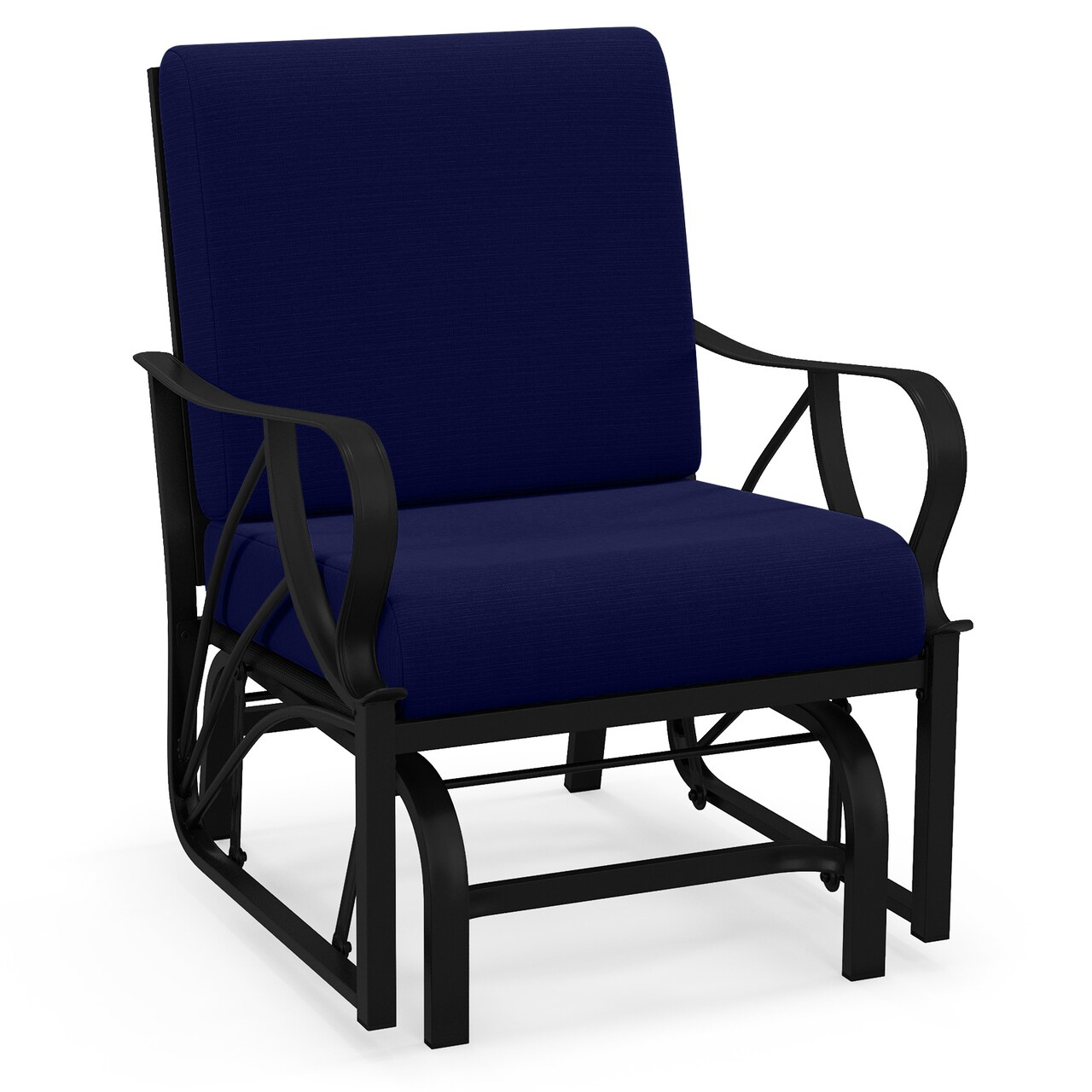Metal Patio Glider Chair Outdoor Rocking Bench Garden Seating